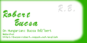 robert bucsa business card